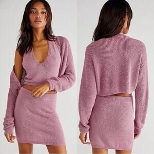NEW NWT Free People Cherry Bomb 3 Piece Set